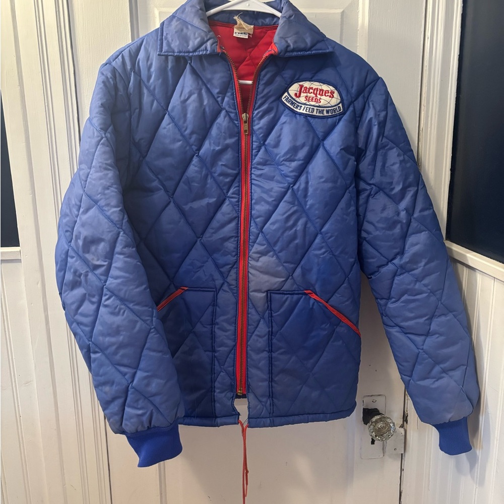Vintage Jacques Blue Quilted Puffer Jacket